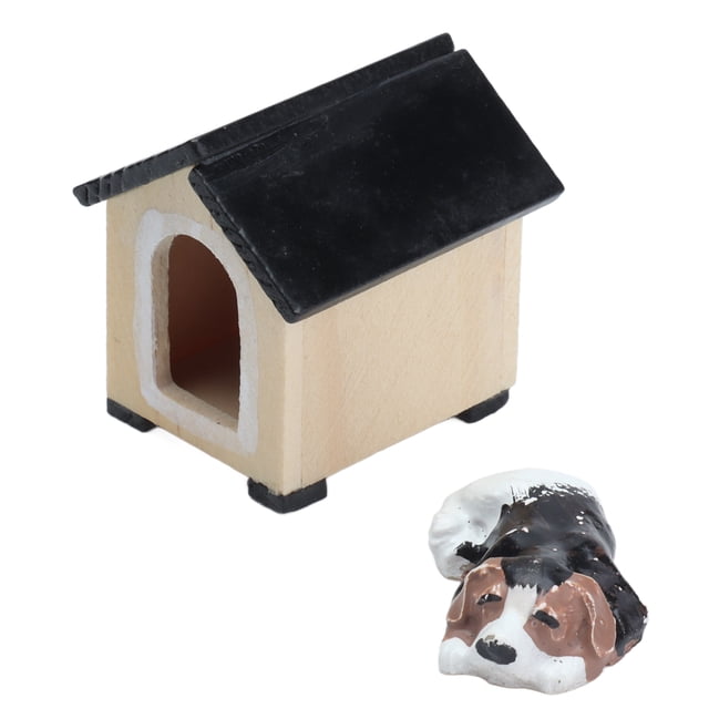 Perrera para perros para casa de muñecas, perrera para perros para casa de muñecas, muebles realistas para casa de muñecas, perrera para cachorros, rendimiento sólido