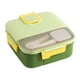 thumbnail image 2 of Bento Hermético para Microondas, Recipiente de Comida de Plástico Alimentario con Múltiples Compartimentos, 19x18x7cm, Diseño Ligero y Portátil para Adultos, Verde/Gris/Rosa, 2 of 6