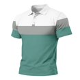 thumbnail image 6 of Uwinwear Men's Polo Shirts Striped printed Short Sleeve Casual Polo Shirts Slim Fit Golf Shirts Big and Tall Summer Outdoor Lightweight Tops,Green,S, 6 of 6