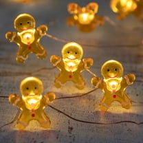 Northlight LED Mini Gingerbread Men Christmas Fairy Lights - 6.5' Silver Wire - 20ct