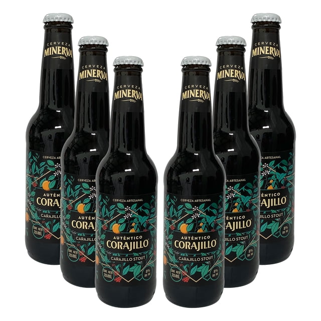 Six Pack Cerveza Artesanal Minerva Corajillo Stout 355 ml Stout Corajillo