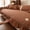 Coffee, variant on VOGOL Plaid Cotton Couch Cover with Ruffle, Boho Couch Covers for Sofa, Washbale, Dark Grey, 28 x 71 in