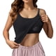thumbnail image 1 of Camiseta sin mangas lisa para mujer: tejido suave y transpirable, prenda informal versátil para primavera/verano, fácil de cuidar., 1 of 4