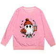 thumbnail image 4 of Chandails à Capuchon Tendance pour Filles Imprimé Halloween Manches Longues Col Rond Chandails en Molleton pour Enfants Mode Athleisure Confort Tenue Chaude, 4 of 4