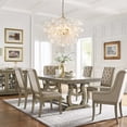 thumbnail image 4 of Luxury Ribbed Glass Globe Cluster Bubble Chandelier - Brass, Nickel Nickel/8-Light, 4 of 5