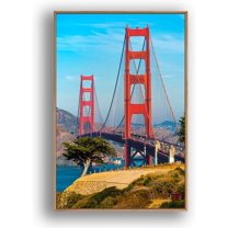 IDEA4WALL Framed Canvas Wall Art for Living Room, Bedroom Brooklyn Bridge and New York City Canvas Prints for Modern Home Decoration Ready to Hang