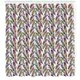 thumbnail image 3 of Ambesonne Colorful Shower Curtain, Abstract Bohemian Feathers, 69"Wx84"L, Multicolor, 3 of 3