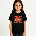 thumbnail image 2 of Girls Graphic Tees Football Red Bow Game Day Kids T Shirt Sport 100% Cotton Short Sleeve Soft Tops 4-13Y, 2 of 5
