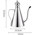 thumbnail image 3 of Dispensador de aceite de oliva, aceite de oliva de acero inoxidable Ive/vinagre/salsa botella de aceite de bureta con bandeja a prueba de fugas sin goteo, botella de aceite de oliva Ive Pourer Feliz Sencillez, 3 of 3