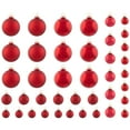 thumbnail image 2 of Northlight 40ct Shiny, Glitter and Matte Red Glass Ball Christmas Ornament Set 1"-2.5", 2 of 9