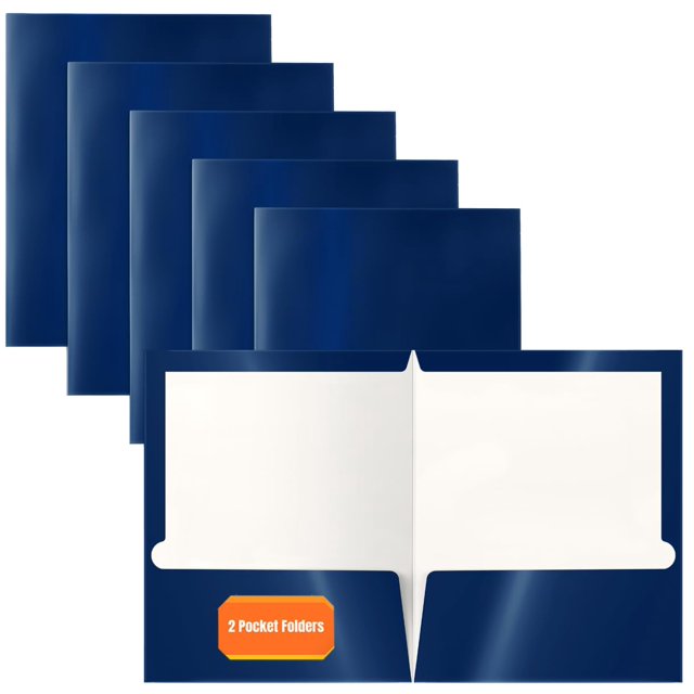 Carpetas de papel Better Office Products, azul marino, paquete de 25