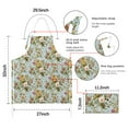 thumbnail image 7 of Pioneer Flower Floral Print Pattern Apron-Garden Aprons for Women with Pockets-Cotton Linen Waterproof Kitchen Cooking Gardening Aprons Adjustable for Kitchen,Cooking,BBQ and Salon 33x27 Inch, 7 of 7
