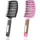 thumbnail image 1 of wonima11 2PC Curved Vented Detangling Hair Brush, Boar Bristles Curly Hair Brush, Wet Dry Detangler Hair Brushes for Women/Men/Kids’ Long, Thick, Thin, Curly & Tangled Hair (Pink & Black), 1 of 1