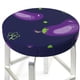 thumbnail image 3 of Balery Eggplant Fundas de asiento para taburete de bar redondo de tela de terciopelo ajustables que protegen de arañazos y manchas para sillas de 14 a 17 pulgadas.-14 inch, 3 of 7