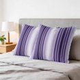 thumbnail image 6 of 26x26 Pillow Covers Set of 2, Purple Ombre Stripe Square Throw Pillow Covers for Couch/Sofa/Living Room, Farmhouse Simple Striped Decorative Soft Pillowcases for Couch Throw Pillows, 6 of 9