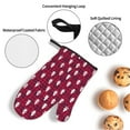 thumbnail image 3 of Pofeuu white Tree red plaid Print Oven Mitts and Pot Holders 4 pcs Set,High Heat Resistant 500 Degree Extra Thicken Long Kitchen Cotton Oven Glove for Cooking, 3 of 6