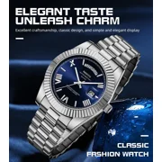 NIBOSI Mens Luxury Simple Business Temperament Automatic Calendar Waterproof Quartz Watch