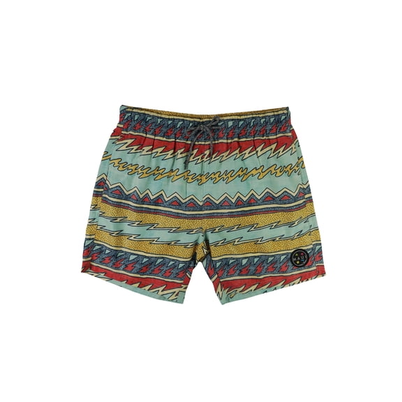 Maui and Sons Mens Boardshorts Sunday Stripe Slate Striped Swim Trunks