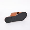 thumbnail image 5 of Wide Width Shoes for Women, Leather Sandals for Women, Women Flat Sandals, Women's Gold Flip Flops Summer Sandals 2026 Wedding Dressy Vacation Beach Open Toe Slides Shoes, Light Brown 5.5, 5 of 9