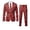 B-Brick Red, variant on Men's Christmas Suits, One Button Jacket Coats & Pants & Tie