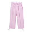 thumbnail image 6 of Summer Pants for Women Woman Petite Womens Wide Leg Trouser Pants for Women Trendy plus Size Athletic Pant Lined Running Work Clothes Cute Lightweight Stretch Comfy Womens Loose Sweatpants Pink L, 6 of 7