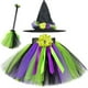 thumbnail image 1 of Conjunto de falda tutú de bruja para niñas, disfraz de fiesta de Carnaval de Halloween, tutú para bebés, faldas de tul para niños con sombrero, escoba 1-14, 1 of 5