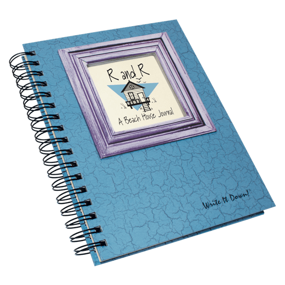 Journals Unlimited A Beach House Guided Journal, With A Blue Hard Cover
