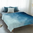 thumbnail image 4 of Blue Ombre Blanket Soft Cozy Warm Throw Blanket for Couch, Plush Fuzzy Flannel Fleece Blankets for Sofa, Coastal Beach Modern Abstract Art Bed Blankets Lightweight Gifts for Women, 40"x50", 4 of 9