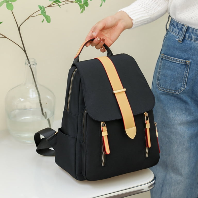 Women Oxford Cloth Backpack Teens Color-Block Backpack  display picture 1