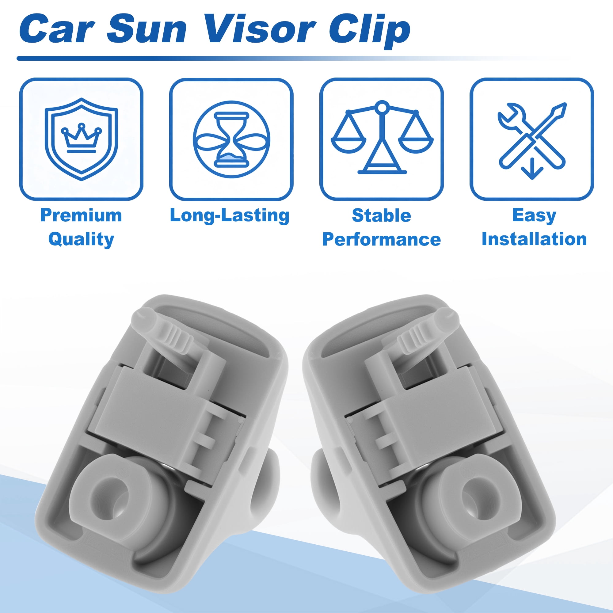 Unique Bargains Sun Visor Clip for Hyundai Elantra 2011-2017 and Elantra GT 2013-2017 Gray