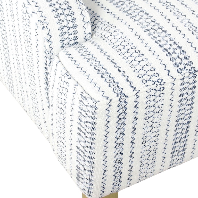 HomePop Classic Swoop Arm Accent Chair, Blue Striped photo 8