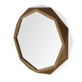 thumbnail image 1 of 41" Octagon Brown Wood Frame Wall Wall Mirror, 1 of 1