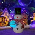 thumbnail image 2 of Injueey Muñeco de nieve, adorno colorido luminoso, iluminación de escritorio pintada de Navidad, regalo reutilizable, figuritas artesanales Kits de decoración para fiestas, 2 of 6