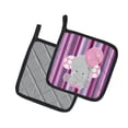 thumbnail image 2 of Elephant on Stripes Pair of Pot Holders, 2 of 2