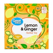 Great Value Lemon & Ginger Tea, 40 Count