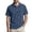 Navy, variant on Men Polo Shirts Short Sleeve Quarter Button Up Tee Shirts Loose Fit Navy Work Shirts for Man