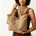 thumbnail image 5 of Tanyzvel Women's Corduroy Tote Bag, Casual Shoulder Purse with Front Pocket for Work & School, 5 of 5