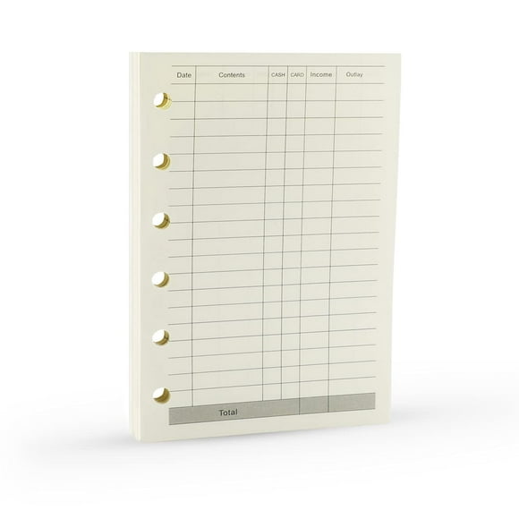 A7 Planner Refill A7 Agenda Refill Paper Finance Records for 6 Rings Filofax Accounting Design Inserts 6 Holes100gsm Pocket Size 484 x 323 Harphia