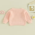 thumbnail image 4 of Kids Girls Casual Knitted Sweaters Long Sleeve Flower Warm Pullover Top Fall Winter Clothes, 4 of 7