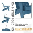 thumbnail image 2 of WINSOON All Weather HIPS Outdoor Folding Adirondack Chair Outdoor Garden Patio Chair-Navy, 2 of 5