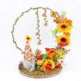 thumbnail image 1 of ZHAOCHENG Adornos de corona de otoño, bandeja decorativa de otoño, gnomo, calabaza, hojas de arce, letreros de mesa de madera, 1 of 5