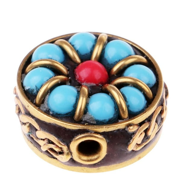 Cuenta de Tibetano Ornamento Simistros de Manualidad funciones Durable Azul