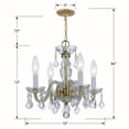 thumbnail image 6 of 1064-PB-CL-I Crystorama Lighting Crystal - Four Light Mini Chandelier in Traditional and Contemporary Style - 15 Inches Wide by 12 Inches High-Italian, 6 of 7