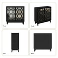 thumbnail image 5 of CBJCBJ 31.49"W Kitchen Accent Storage Cabinet with 3 Mirror Doors and Storage for Living Room, Black, 5 of 9