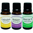 thumbnail image 1 of Pack de 3 aceites esenciales naturales Krisamex caléndula, romero y tea tree 15 ml c/u, 1 of 4