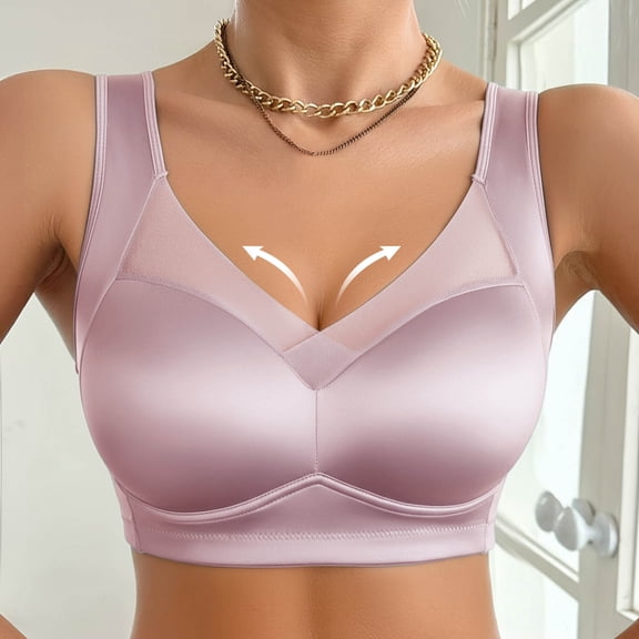 Gamivast Front Closure Sports Bras for Women Comfortable No Underwire Soft Lightweight Sports Bra Supportive High Impact Shockproof Running Workout Bras Pink M