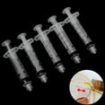 thumbnail image 1 of Visland 5Pcs 5ml Plastic Industrial Syringe without Needle Tips for Liquid Glue Oil Ink, 1 of 7