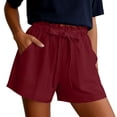 thumbnail image 2 of Admvng Wonens Shorts Casual Summer Loose Drawstring Comfortable Cotton Yoga Stretchy Work Short Pants With Pocket Size S-2XL, 2 of 5