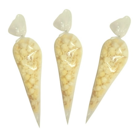 Wedding Favor Cones - Just Popped White Cheddar Popcorn Cone Bags Party Favor Wedding Favor Baby Shower Favor -2 cups each-24 Pack