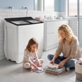thumbnail image 2 of Costway Portable Washing Machine with 18 LBS Washer 8 LBS Spinner Combo Twin Tub Washer Black & White, 2 of 10